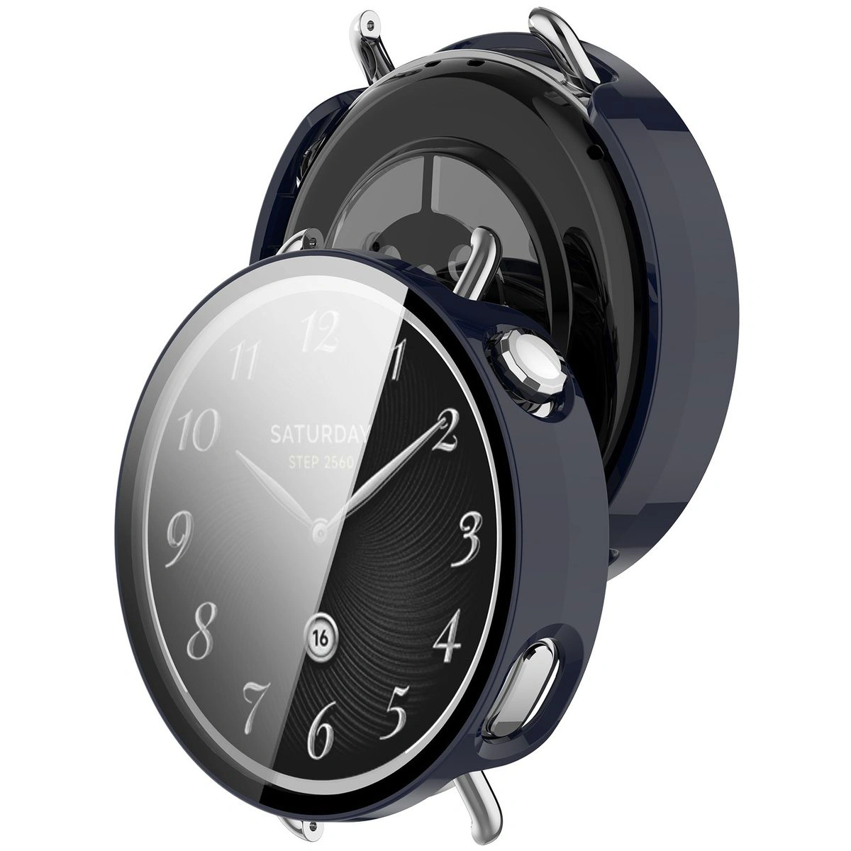 Etui z wbudowanym szkłem Bizon Case Watch Adamo do Xiaomi Watch S4 41 mm